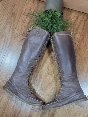 Vintage Top Sider Lace-Up Leather Boots